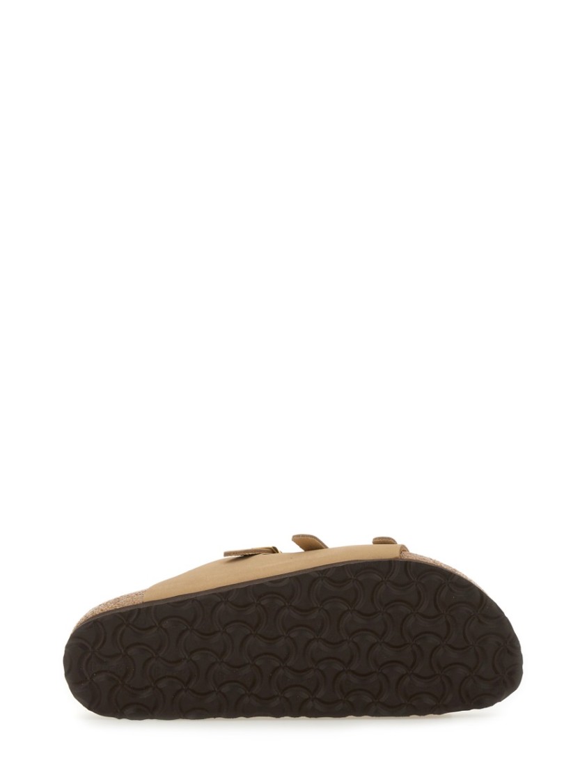 Birkenstock Beige Leather Florida Slippers