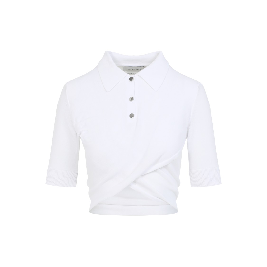 Sportmax White Shaker Polo In White