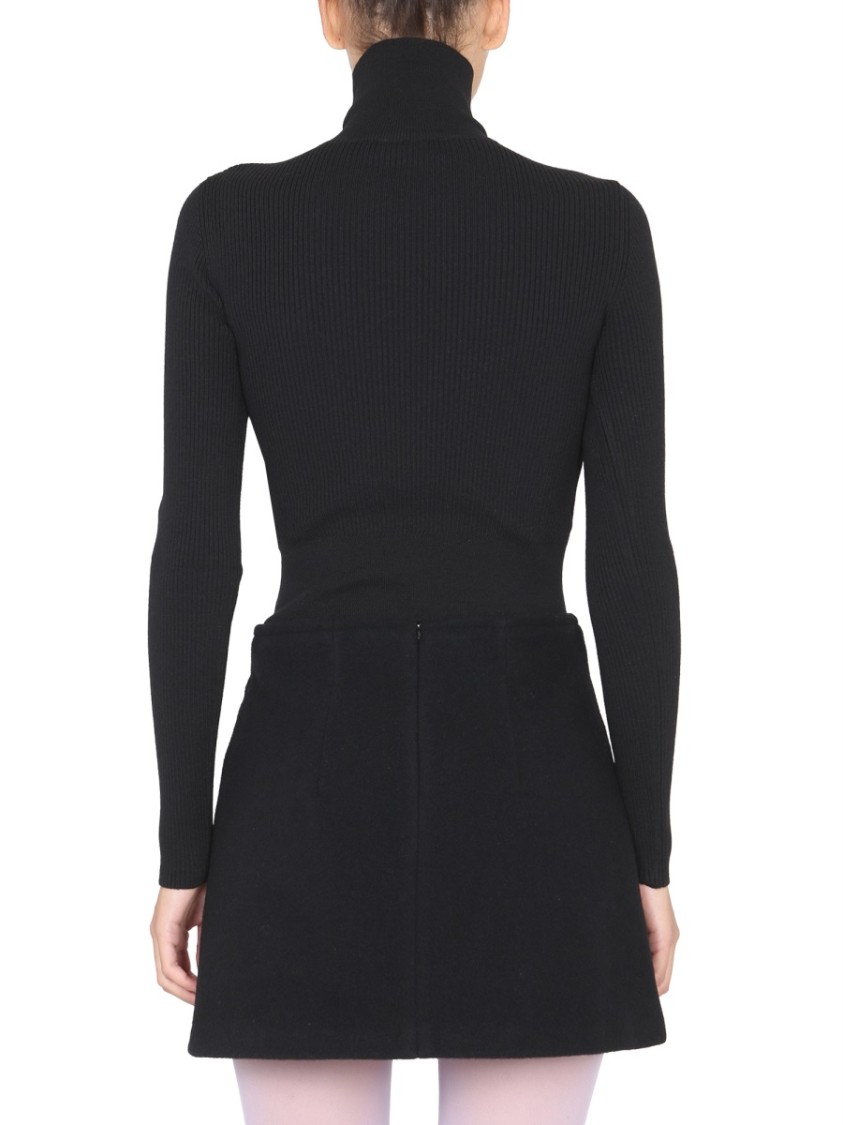 PATOU PATOU FITTED RIBBED TURTLENECK SHIRT