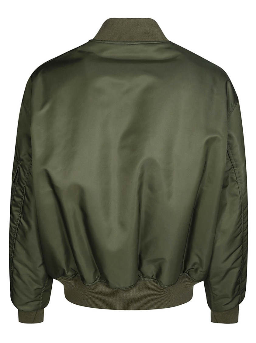 44 Label Group Green Bomber Jacket With Ribbed Detailing In Green