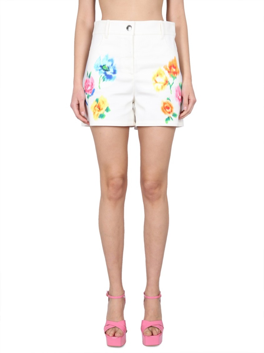 Shop Boutique Moschino Broderie Anglaise Flower Chiné Shorts
