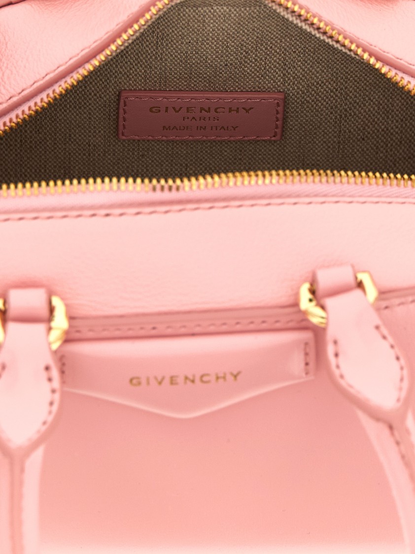 Givenchy Mini Structured Top Handle Handbag With Gold-tone Hardware In Pink