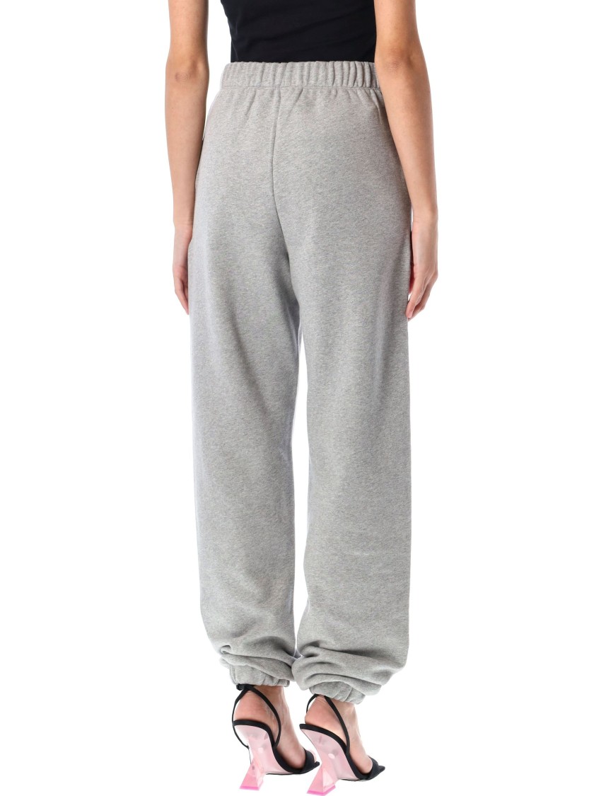 Attico Penny Logo-appliqué Cotton Track Pants In Grey