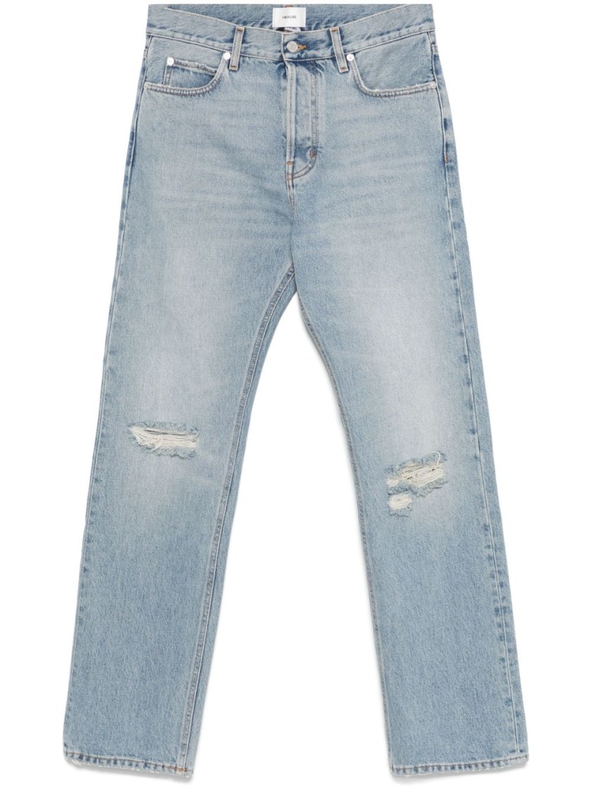 Haikure Distressed Faded Ripped Jeans Pockets In Grey
