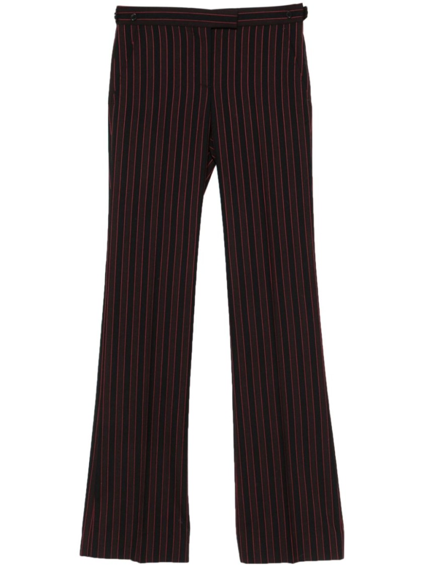 Alexander Mcqueen Tailored Pinstriped Wool Pants In Black