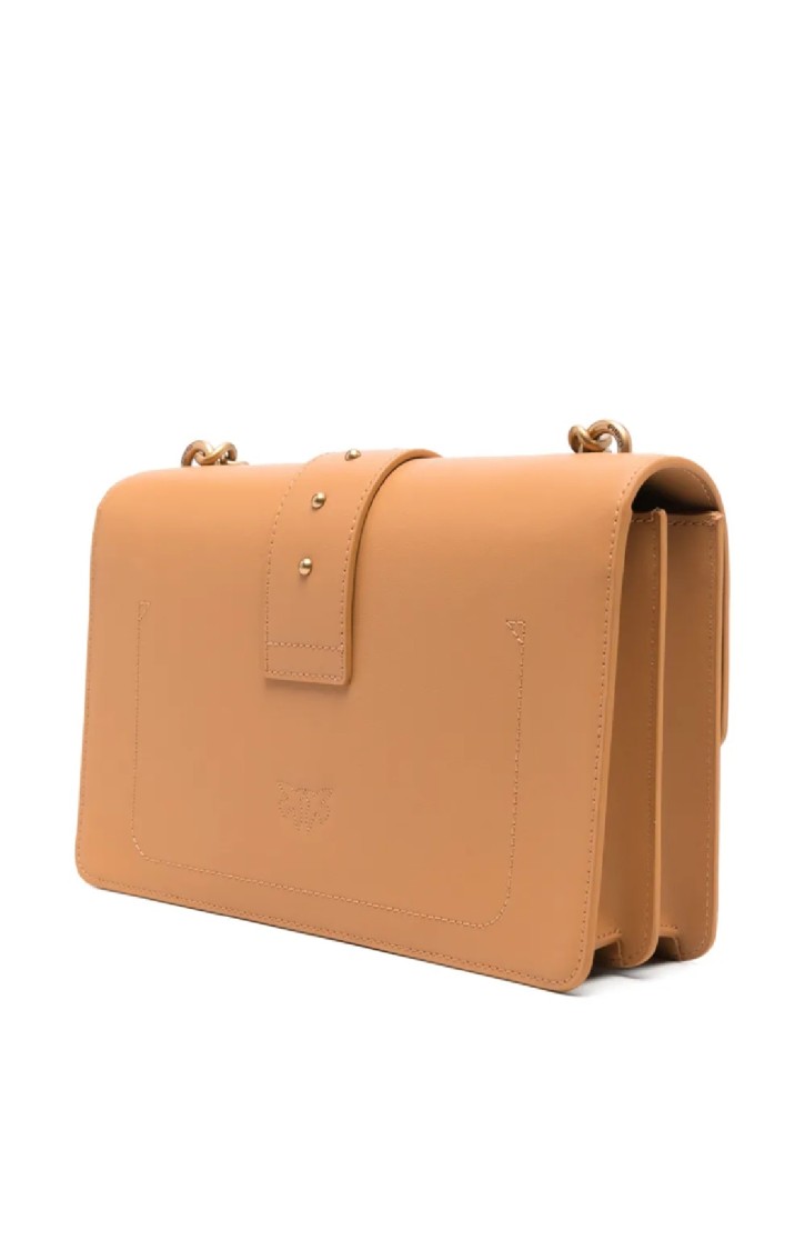 Pinko Love One Classic Leather Shoulder Bag