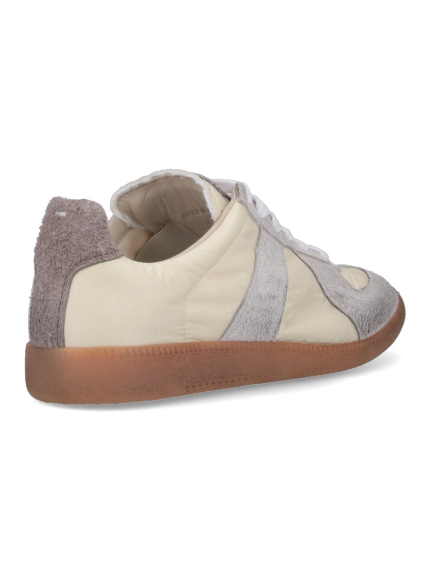 Maison Margiela Sneakers In Beige With Front Lace-up Fastening