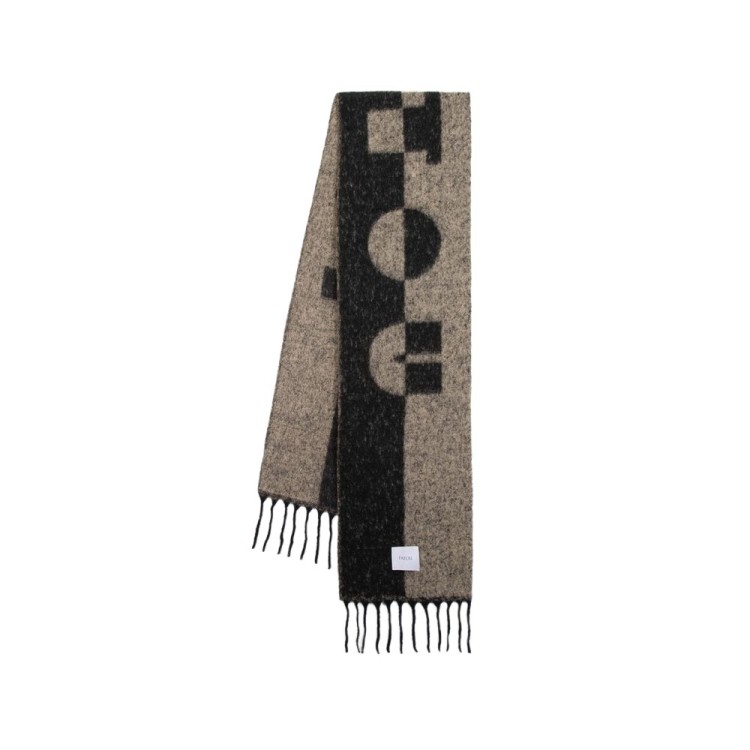 スカーフ Patou Scarf - Wool - Black Patou Scarf - Wool - Black in Black | THE LIST