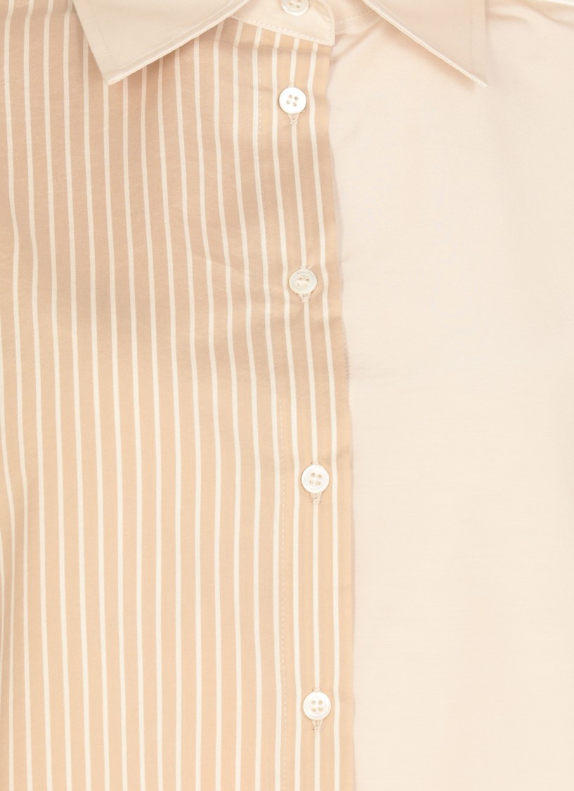 Shop Antonelli Beige Cotton And Silk Shirt