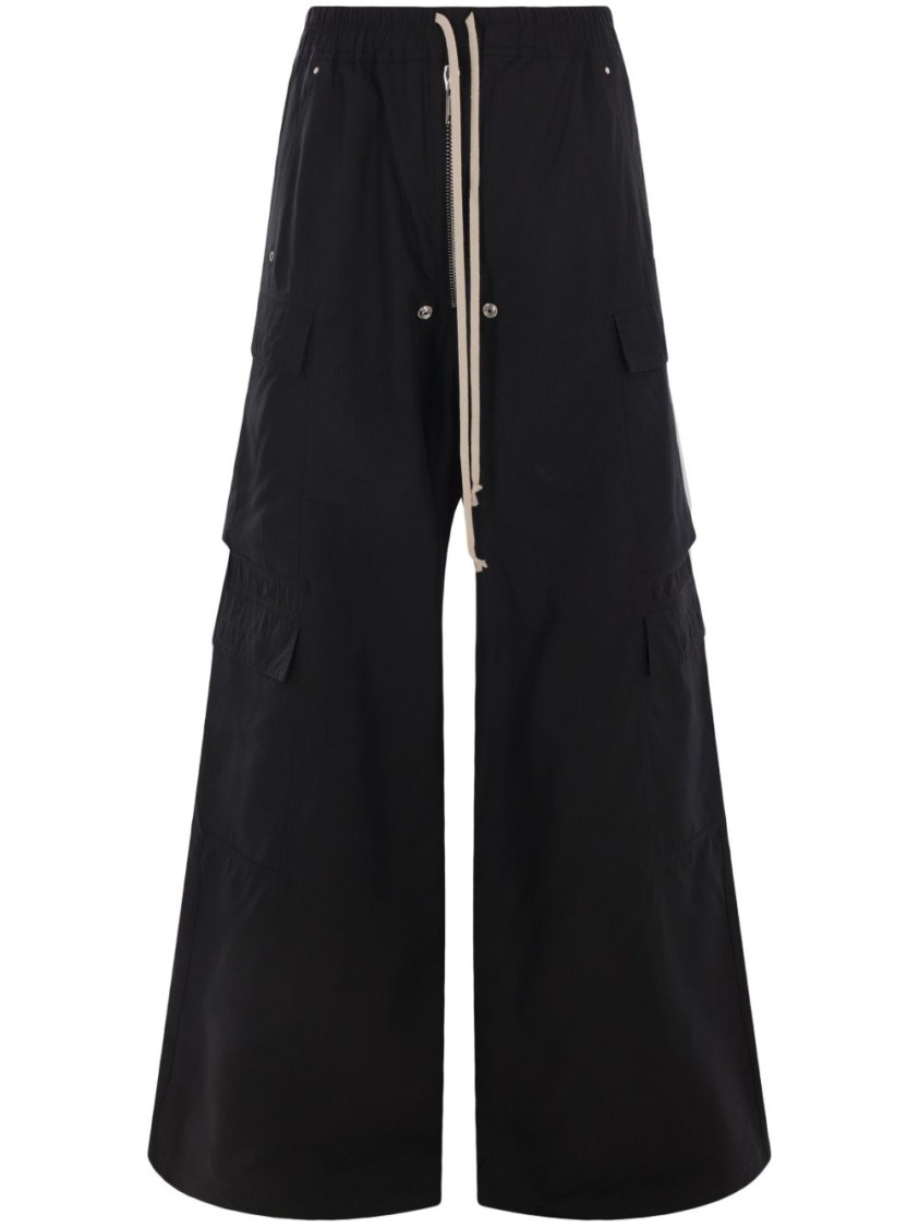 Drkshdw Relaxed Fit Black Shorts With Elasticated Drawstring And Cargo Pockets