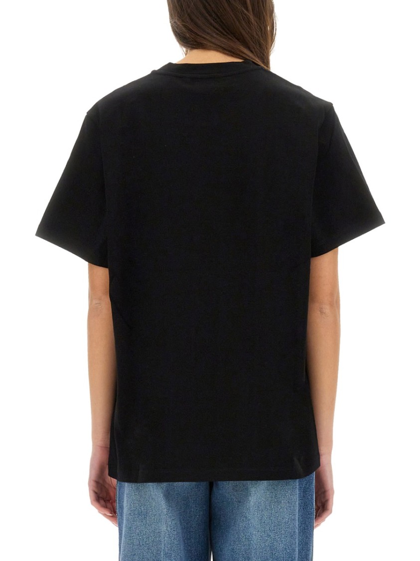 Stella Mccartney T-shirt With Logo Print And Crew Neckline