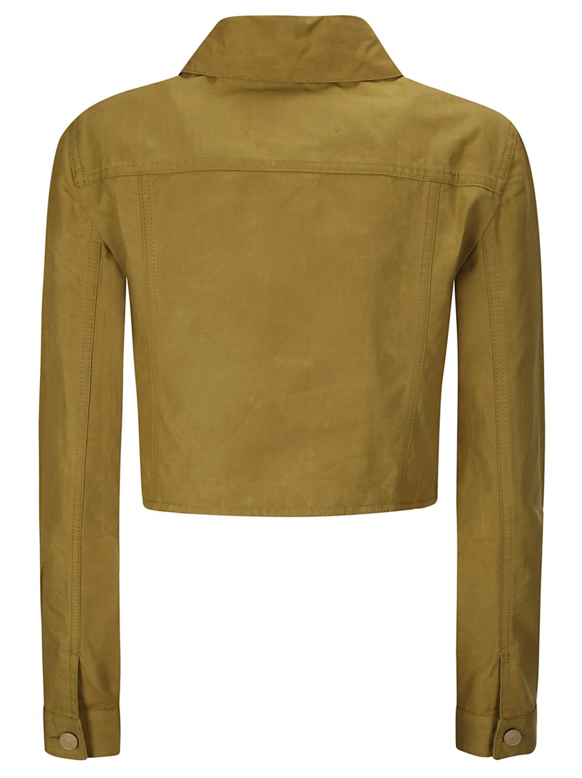 Cecilie Bahnsen Gracie Jacket Ripstop Cotton Ochre In Brown