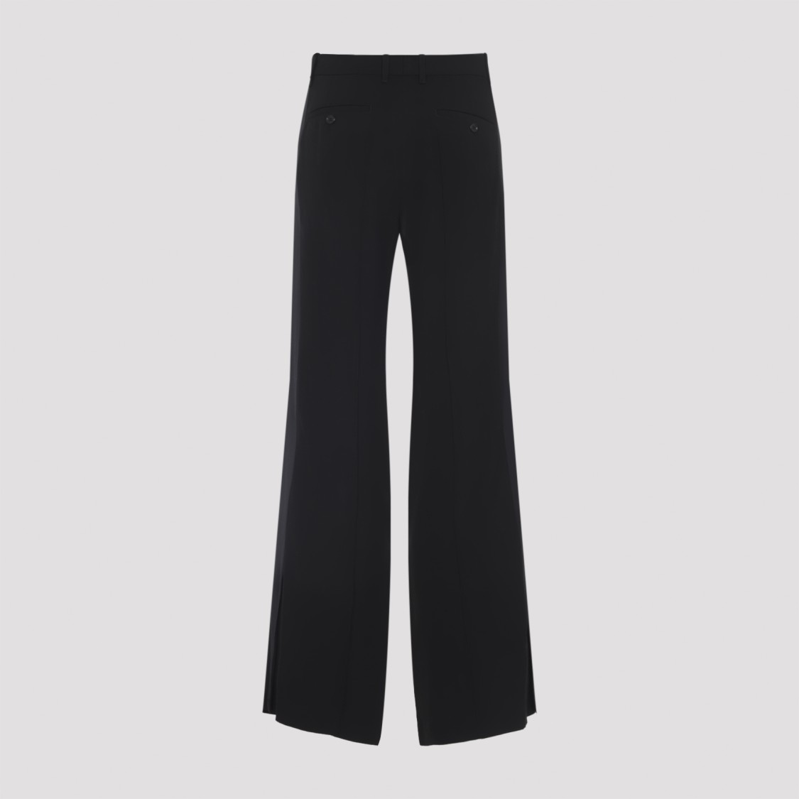Phoebe Philo Black Viscose And Silk Tuxedo Pants With Satin Detailing In Black