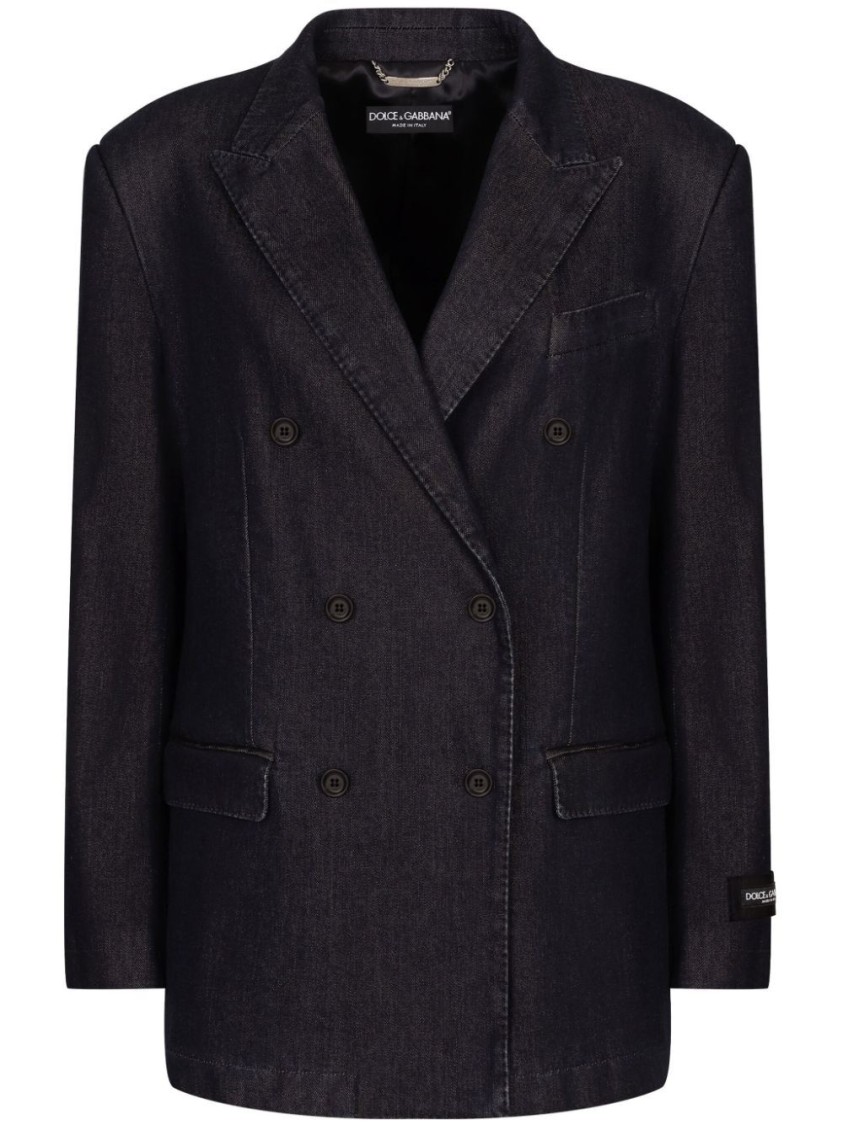 Dolce & Gabbana Tailored Double-breasted Black Blazer