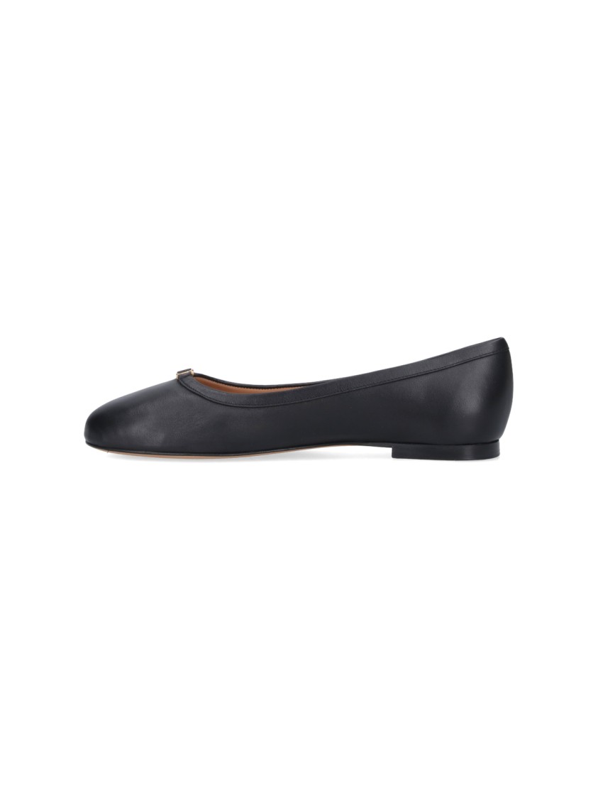 Shop Chloé Marcie Ballerinas In Black Leather