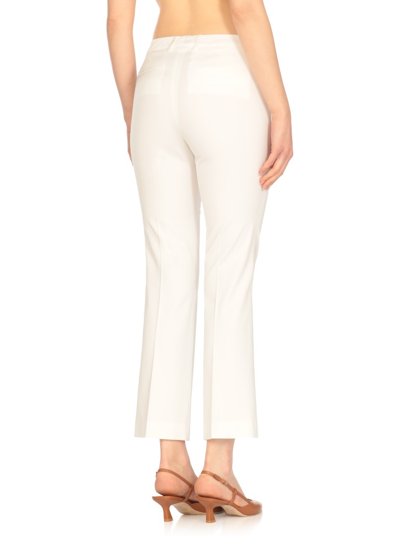 Pt Torino White Viscose Pants With Tailored Design