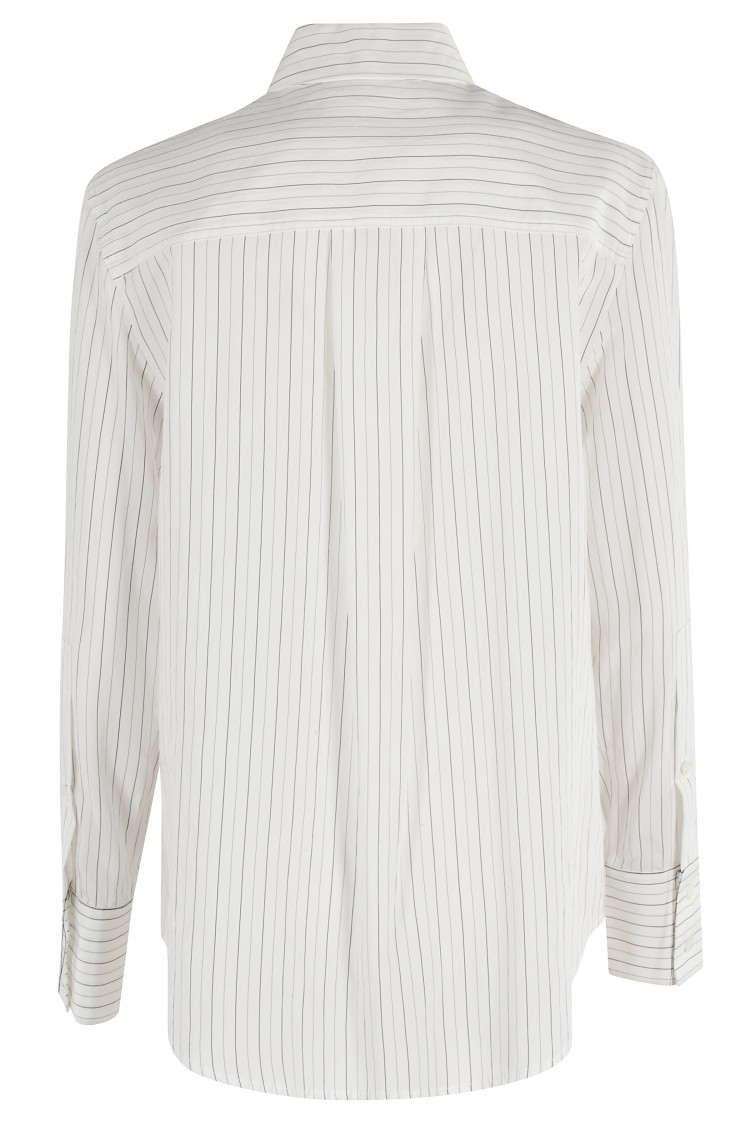 Tela Canvas Shirt With Classic Collar In White