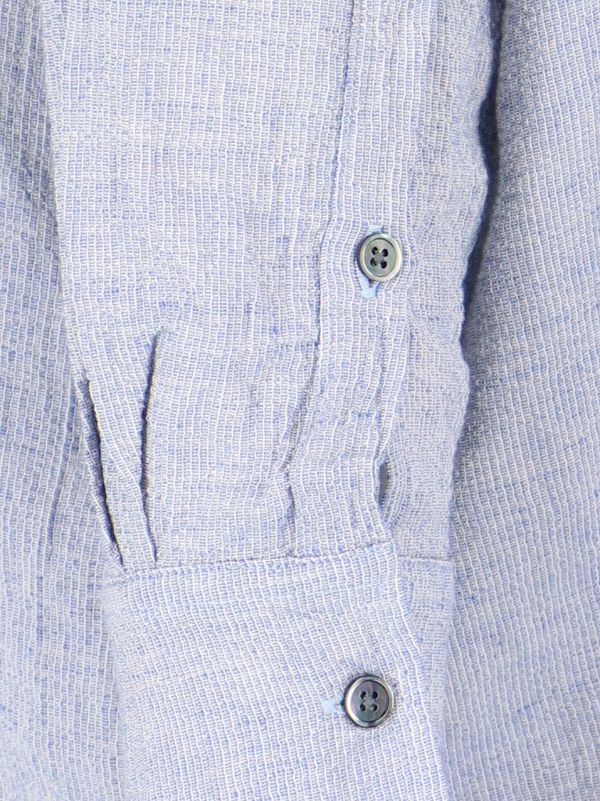 Our Legacy Textured Fabric Button-down Collar Shirt In Blue