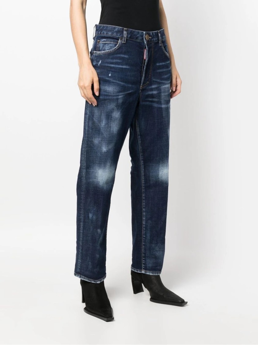 Dsquared2 Slim Fit Denim Trousers In Blue