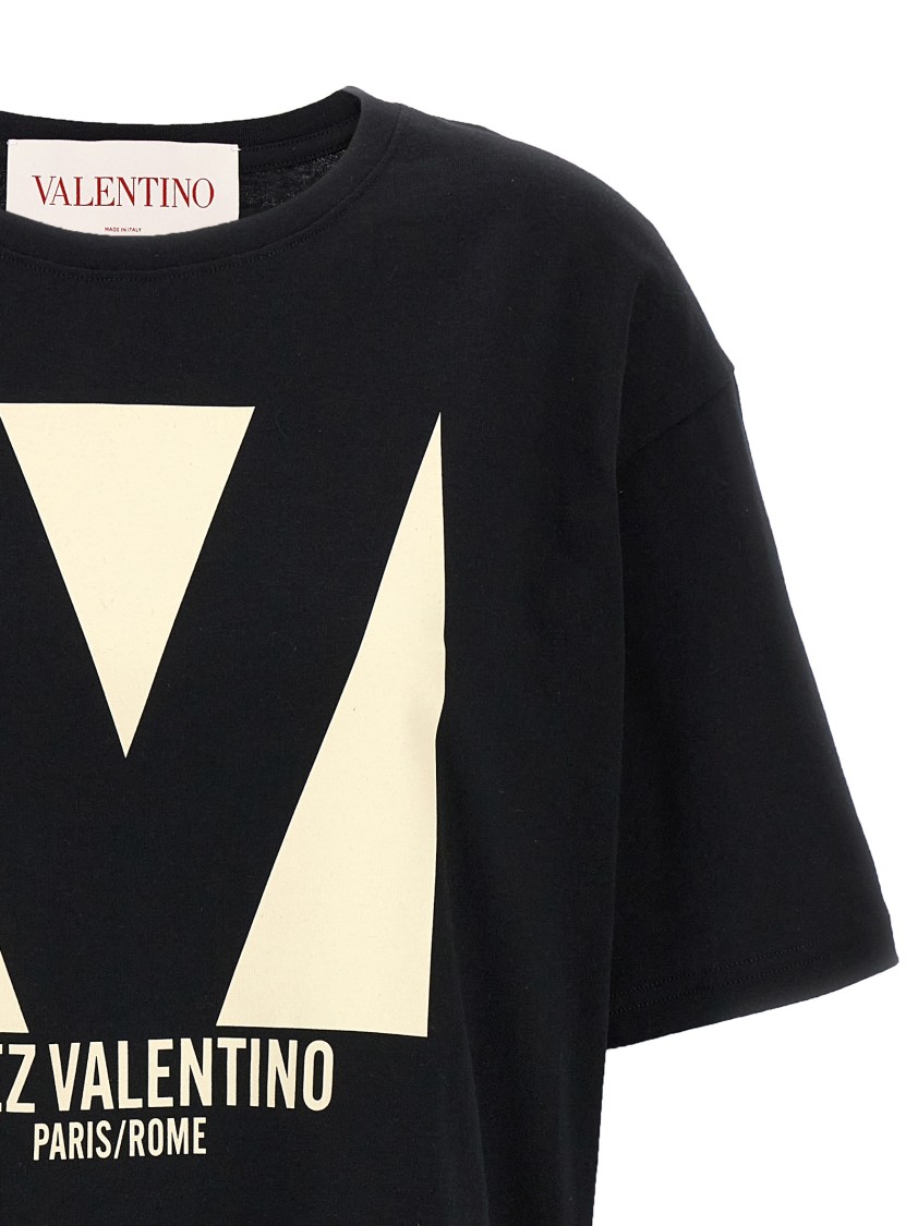 Valentino Garavani Cotton Jersey T-shirt In Black