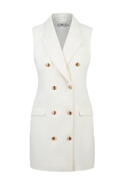 オールインワン・サロペット Elisabetta Franchi Tailored Sleeveless Dress In Sky-Hued Elisabetta Franchi Tailored Sleeveless Dress In Sky-Hued