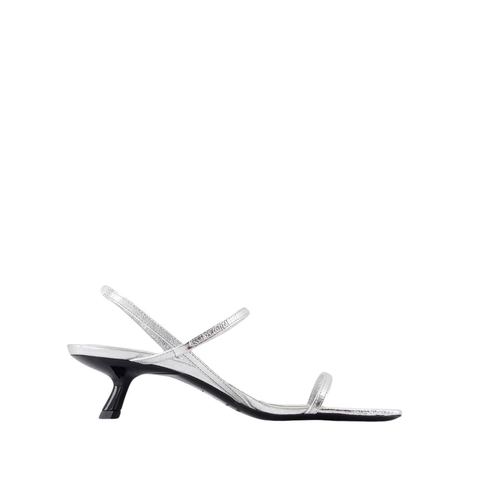 Shop Anine Bing Hilda Pumps - Leather - Silver In White