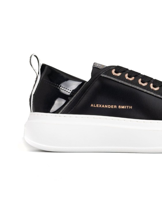 スニーカー Alexander Smith Glossy Black Cow Leather Trainers Alexander Smith Glossy Black Cow Leather Trainers Sneaker