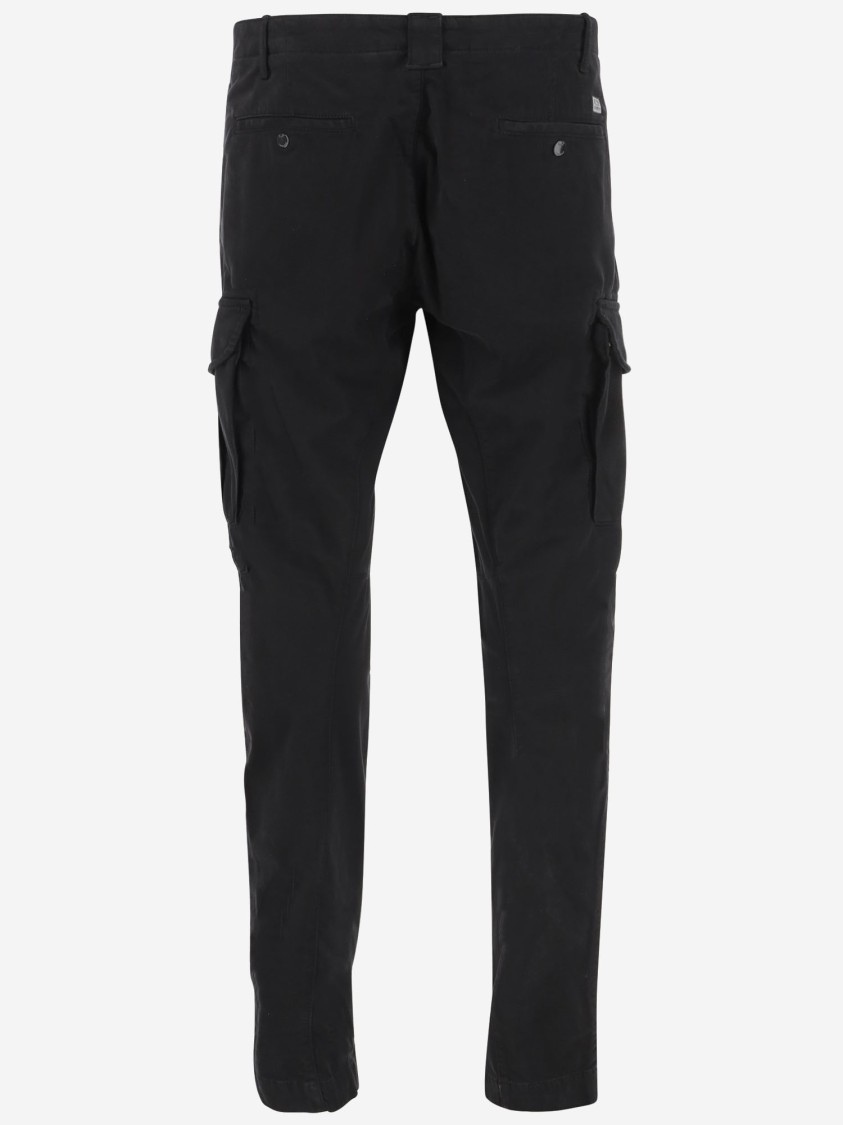 C.p. Company Cp Company Stretch Cotton Cargo Pants In Black