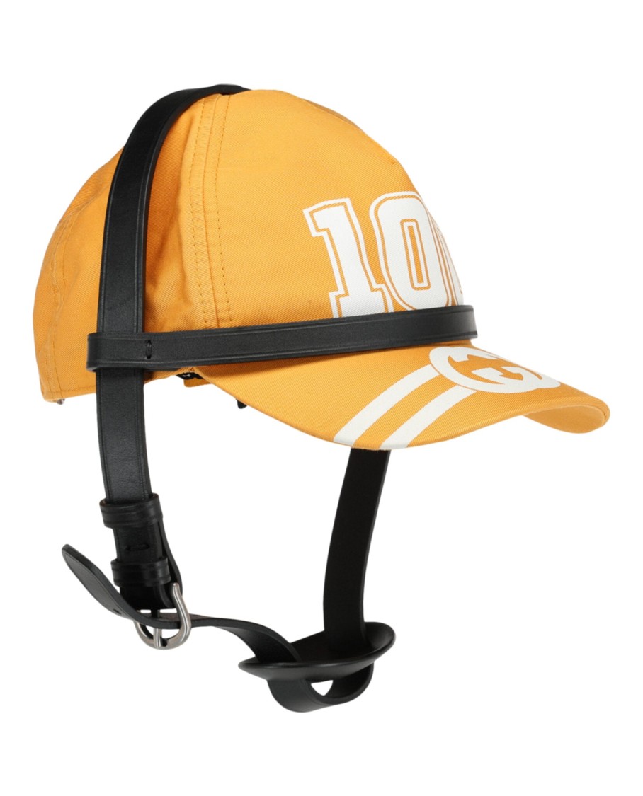 Gucci College Gg Strap Detailed Baseball Cap