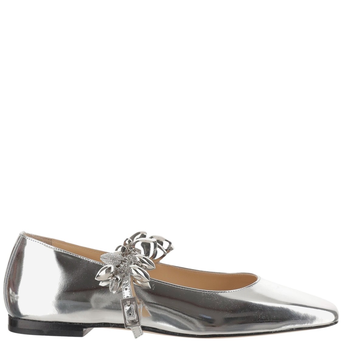 Mach&mach Low Shoe With Metallic Decoration In Silver