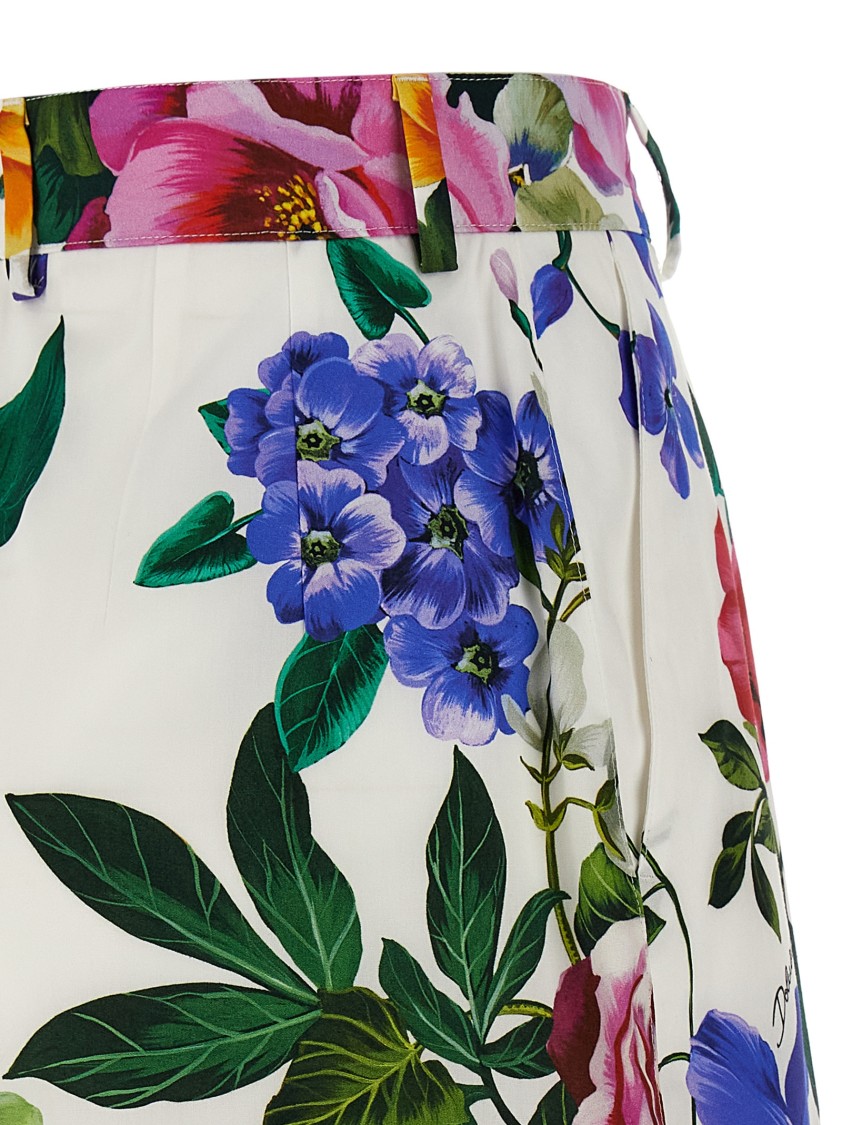 Dolce & Gabbana Floral Cropped Shirt In Multi