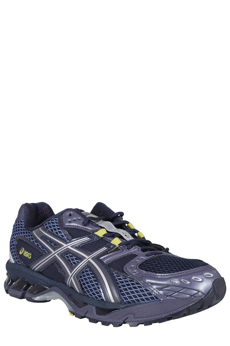 Asics Breathable Design Mesh Upper Sneakers In Blue