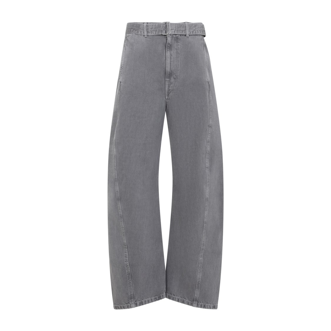 Lemaire Twisted Belted High Waist Jeans In Blue