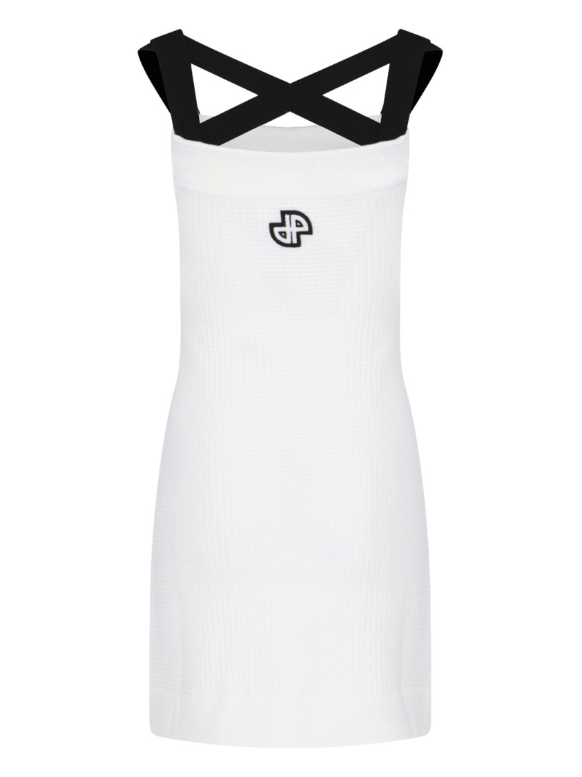 オールインワン・サロペット Patou White Mini Dress Bloomer ruched cotton minidress in white - Patou | Mytheresa
