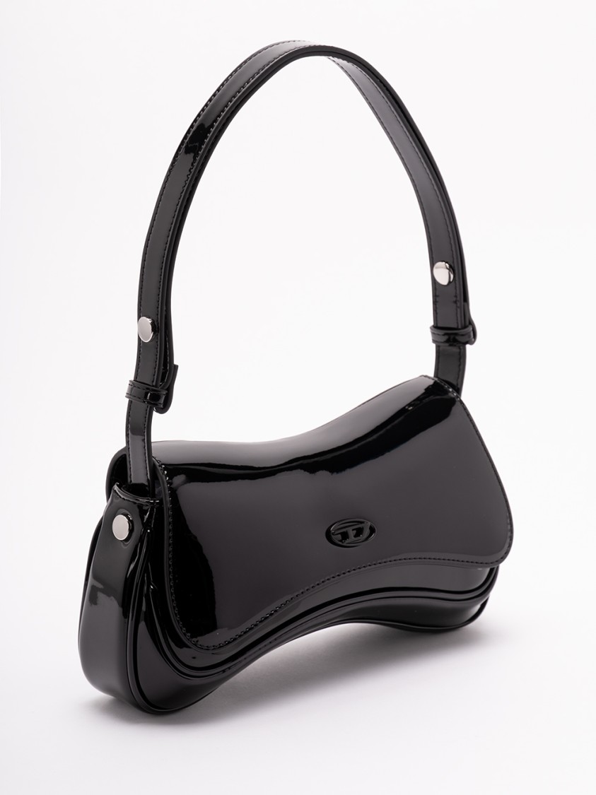 Diesel `play Mirror` Charm With Glossy Finish In Black