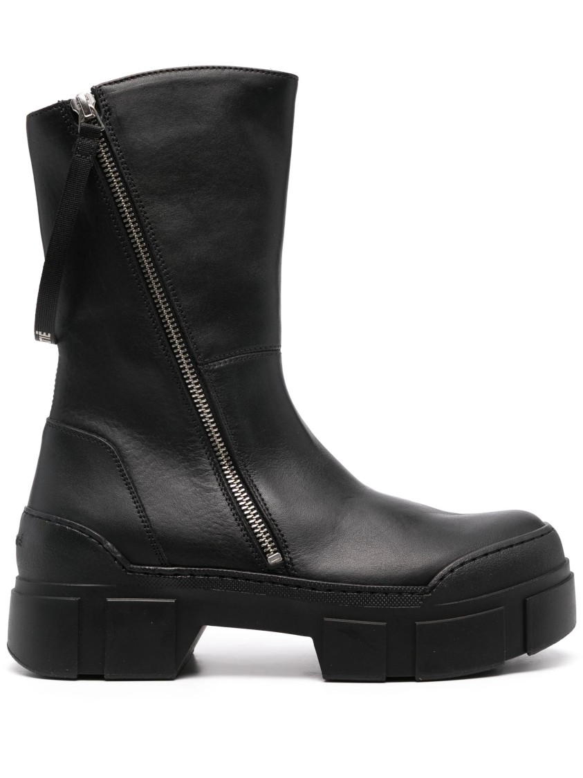 Vic Matie Vic Matié Chunky Platform Ankle Boots With Side Zipper In Black