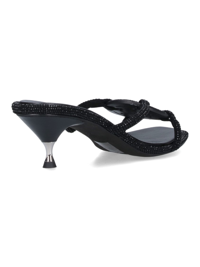 Tory Burch Miller Geo Bombé' Sandals – Black