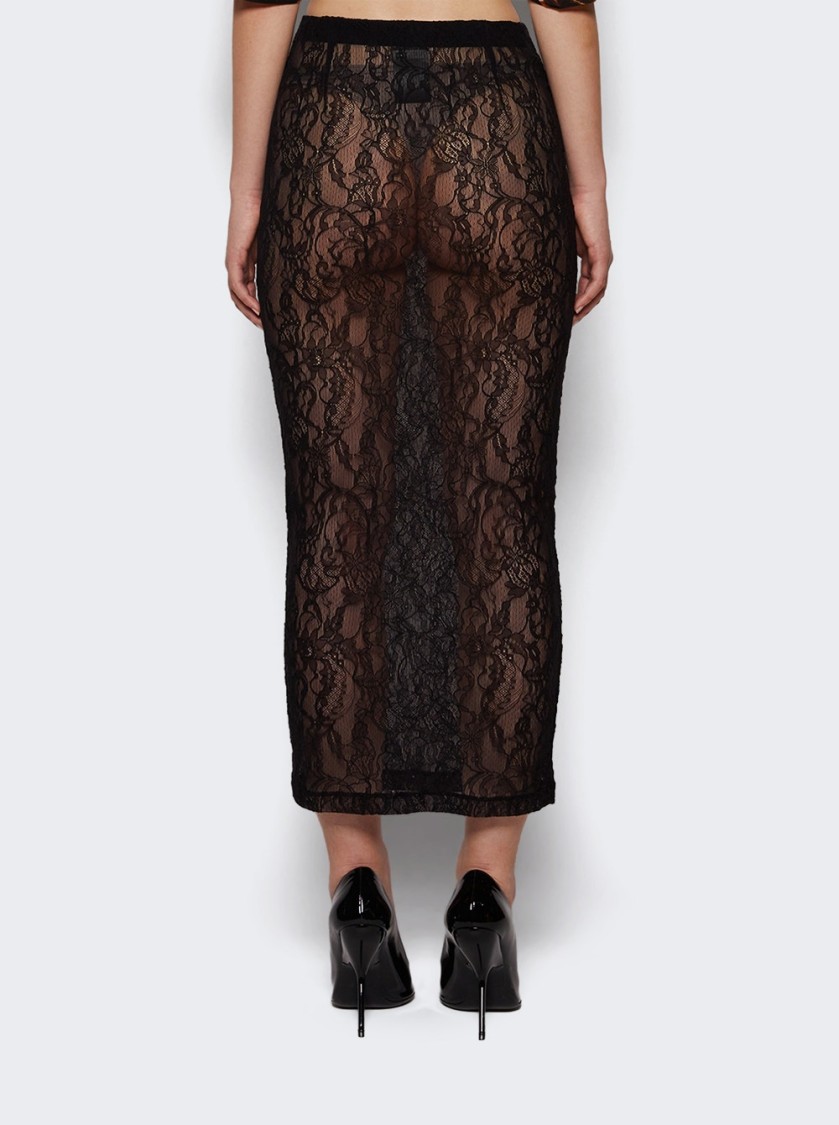Wardrobe.nyc Lace Tube Skirt Black