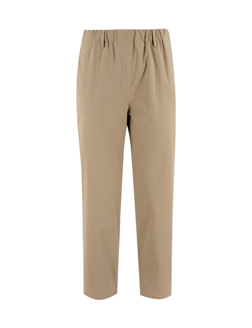 Antonelli Brown Relaxed Trousers With Elastic Waistband In Pink