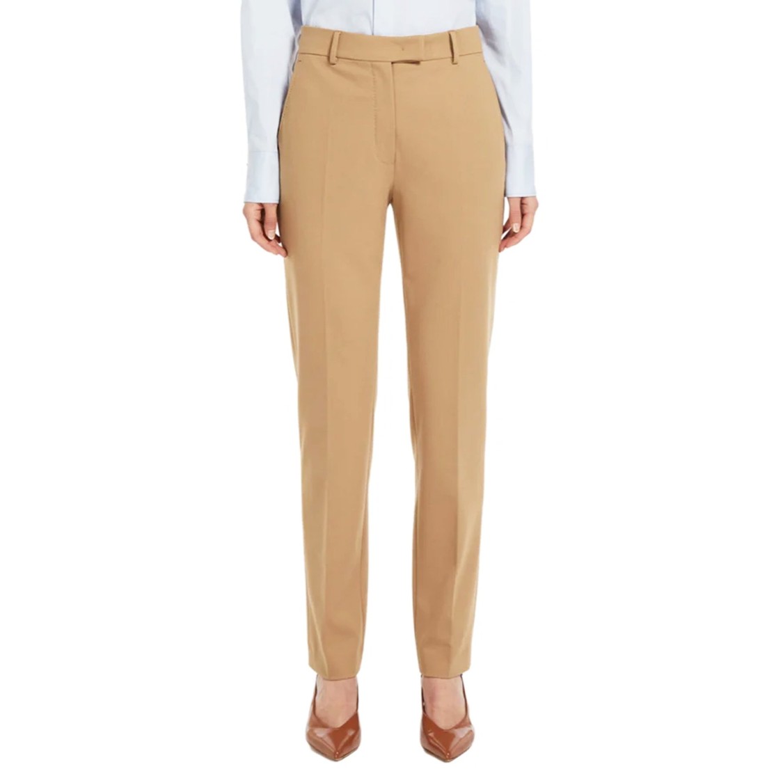Max Mara Ananas Slip Pants In Brown