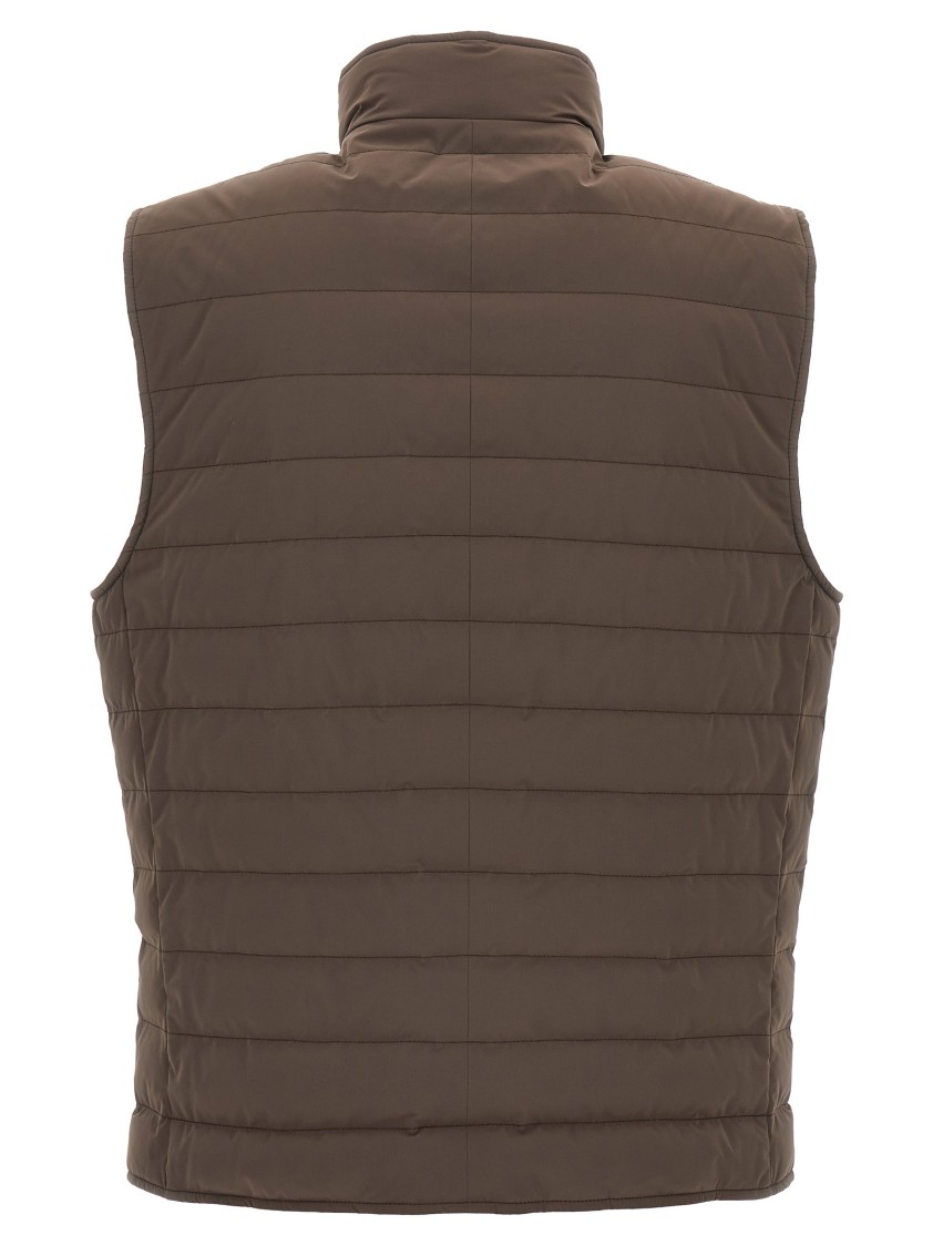 Brunello Cucinelli High Collar Quilted Vest