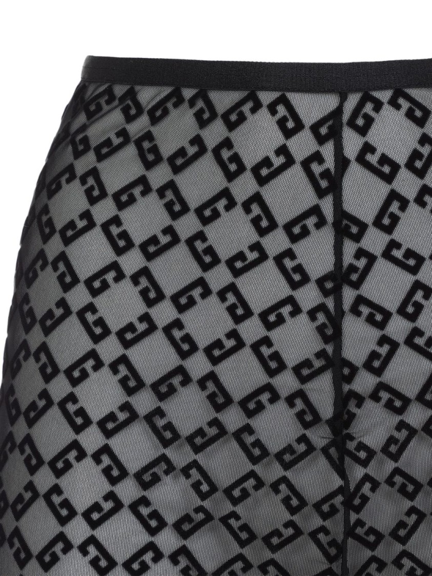 Givenchy Fitted Leggings With Distinctive Pattern And High Waistband In Black