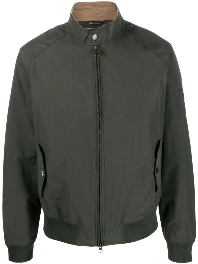 Shop Barbour Harrington Jacket In Grey