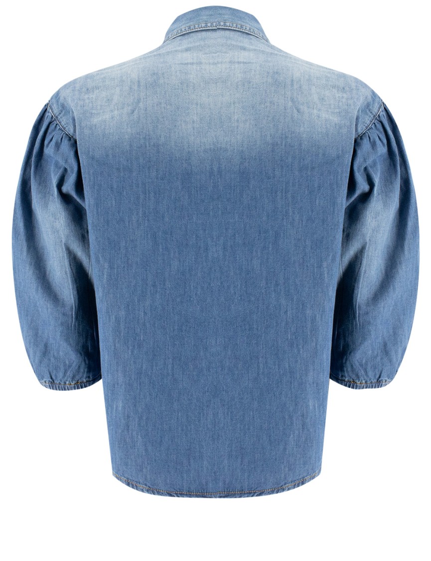 Pinko Chemise En Jean À Manches Trois-quarts
