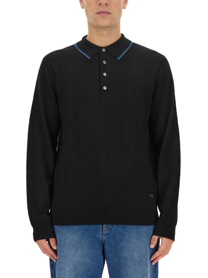 Ps By Paul Smith Ps Paul Smith Regular Fit Merino Wool Polo