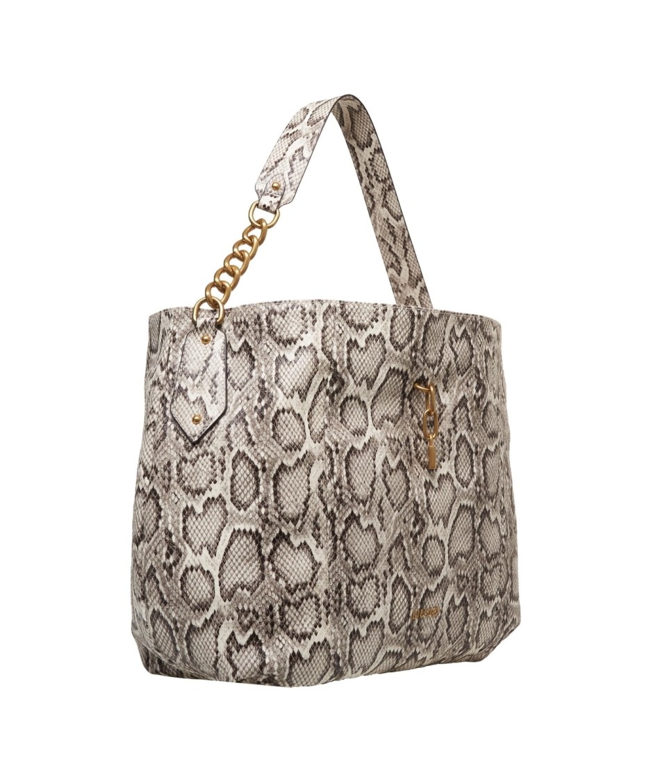 Liu •jo Liu Jo Grey Snake Pattern Shopper Bag