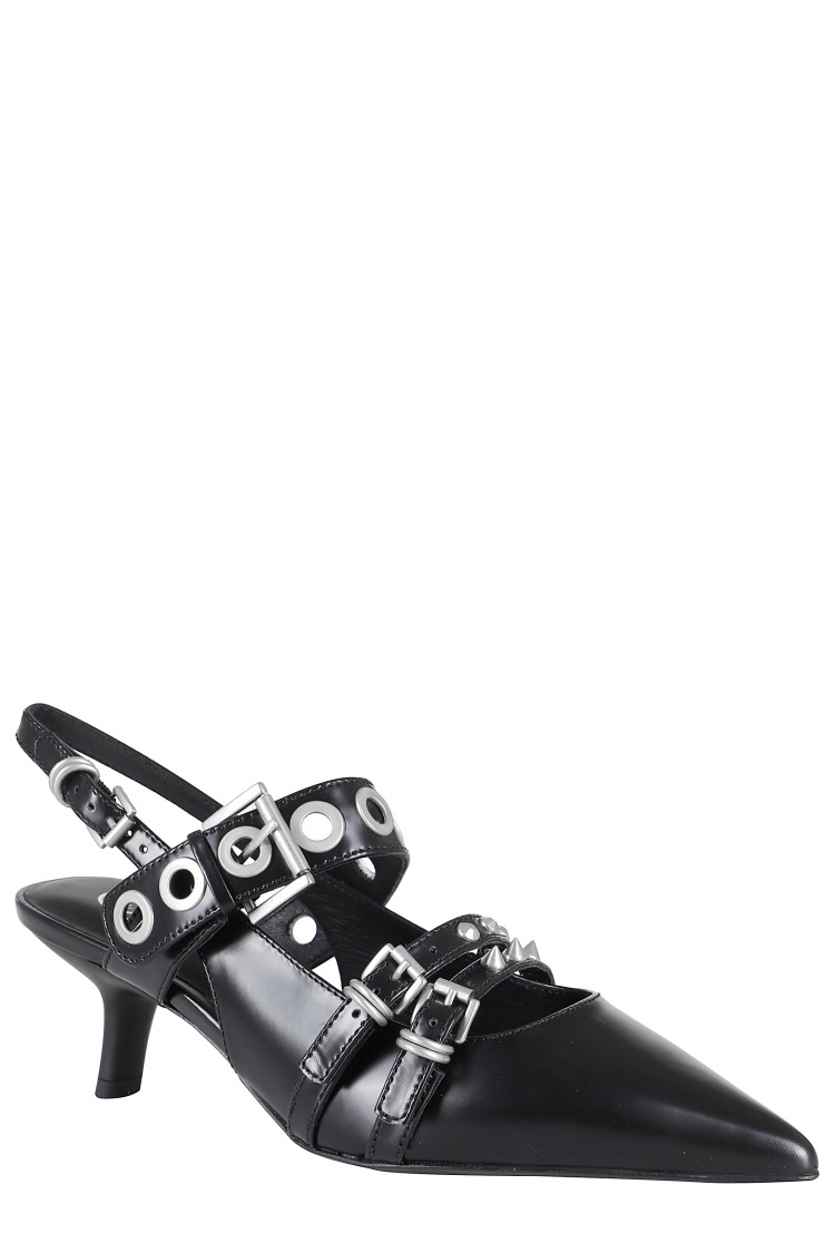 ASH ASH BABEL SLINGBACK DECOLLETE - BLACK