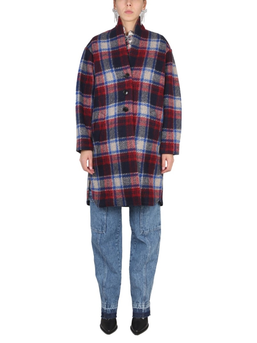 Shop Isabel Marant Étoile "gabriel" Coat In Multicolor