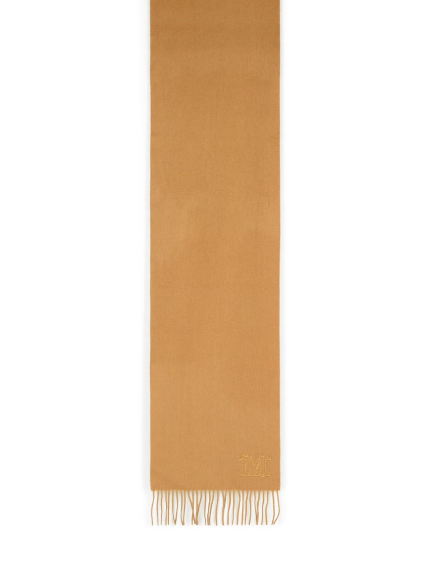 Max Mara Wsdalia' Beige Cashmere Scarf In Red