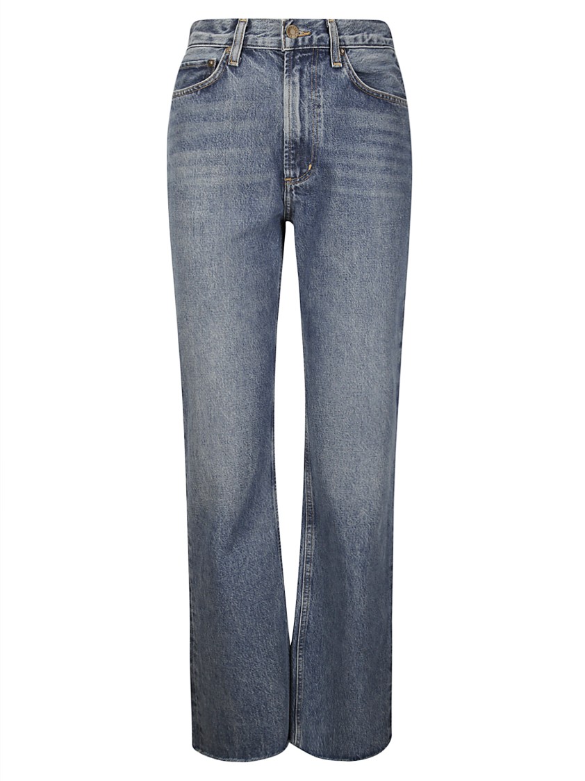 Agolde Flared Five-pocket Jeans With Zip Closure In Blue